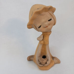 Vintage Trixie Poppet MCM Girl Candle Holder 5 Inch